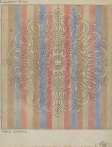 Bedspread, c. 1936. Creator: Christopher Hobbs