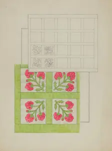 Bedspread, c. 1936. Creator: Floyd R. Sharp