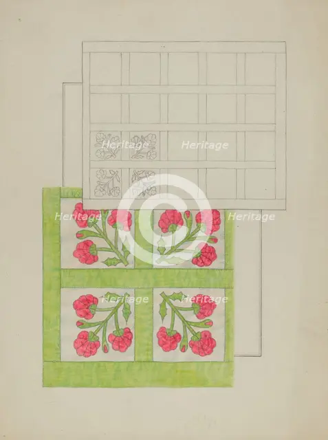 Bedspread, c. 1936. Creator: Floyd R. Sharp.