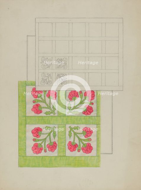 Bedspread, c. 1936. Creator: Floyd R. Sharp.