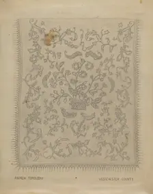 Bedspread, c. 1937. Creator: Andrew Topolosky