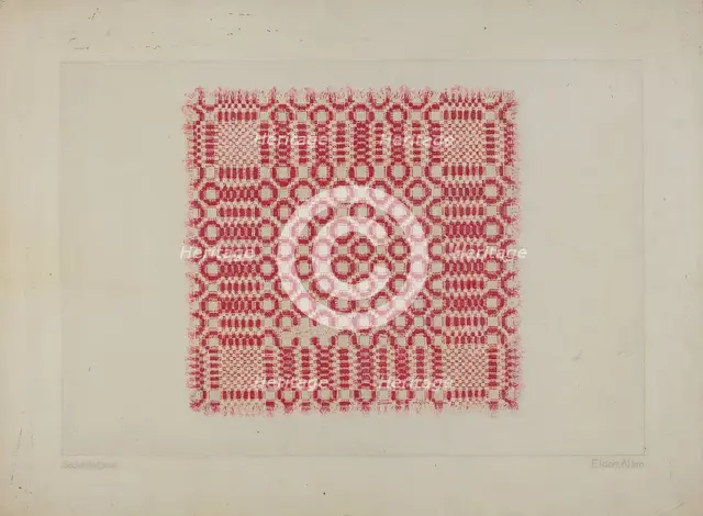 Bedspread, c. 1938. Creator: Eldon Allen.