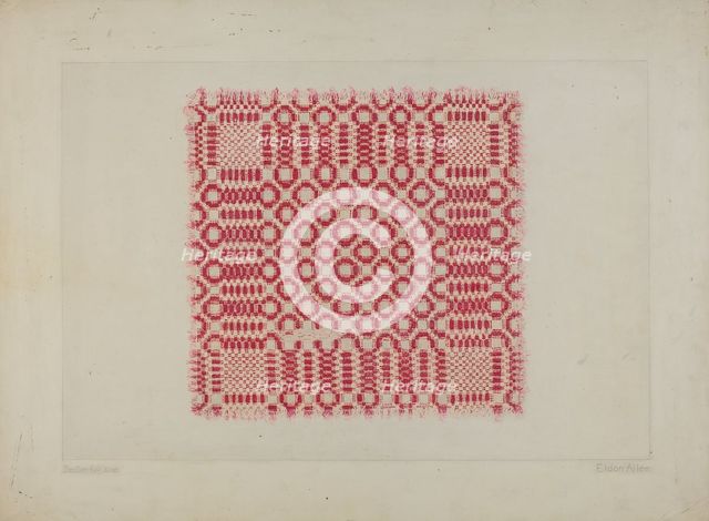 Bedspread, c. 1938. Creator: Eldon Allen.