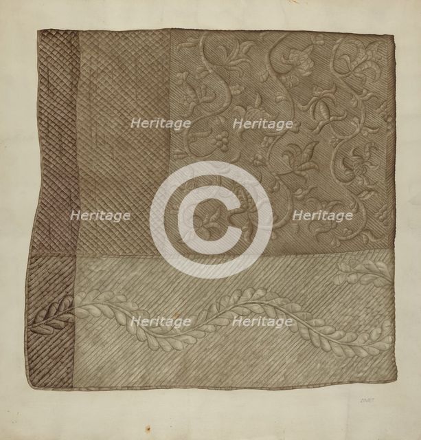 Bedspread, c. 1939. Creator: A. Zimet.