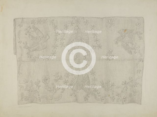 Bedspread, c. 1939. Creator: Bessie Forman.
