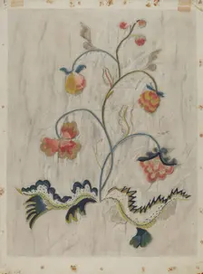 Bedspread Detail, 1935/1942. Creator: Mildred E Bent