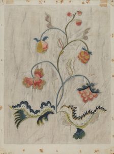 Bedspread Detail, 1935/1942. Creator: Mildred E Bent