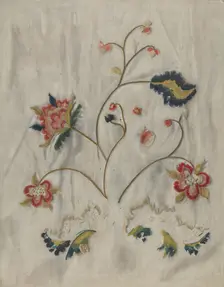 Bedspread (Detail), c. 1938. Creator: Mildred E Bent
