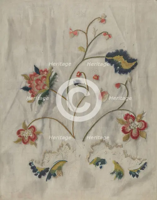 Bedspread (Detail), c. 1938. Creator: Mildred E Bent.