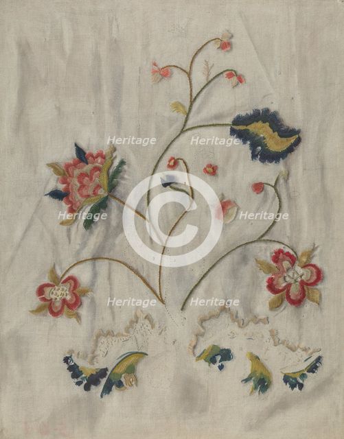 Bedspread (Detail), c. 1938. Creator: Mildred E Bent.