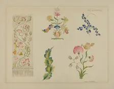 Bedspread (Details), c. 1936. Creator: Mary Berner