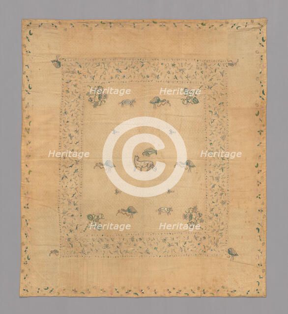 Bedspread, England, Queen Anne period, 1701/25. Creator: Unknown.