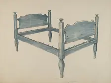 Bedstead, 1935/1942. Creator: Robert Gilson