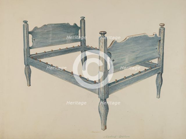 Bedstead, 1935/1942. Creator: Robert Gilson.