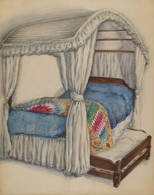 Bedstead, 1936. Creator: Irene Malawicz