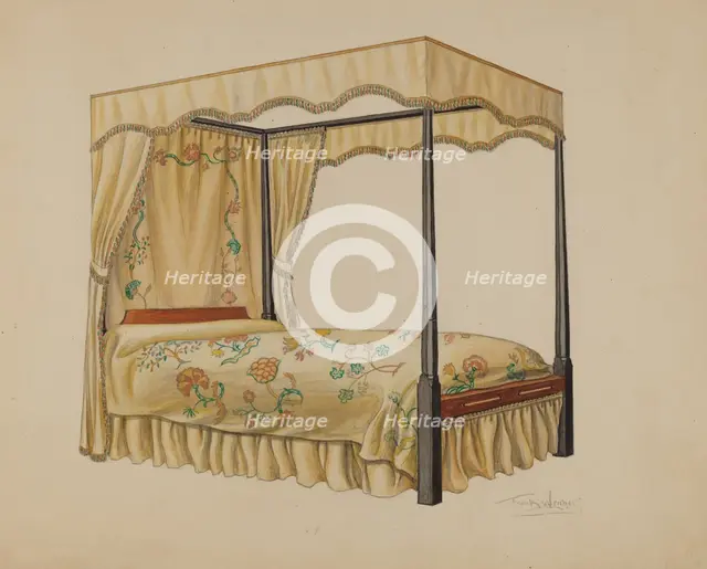 Bedstead, c. 1936. Creator: Frank Wenger.
