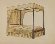Bedstead, c. 1936. Creator: Frank Wenger
