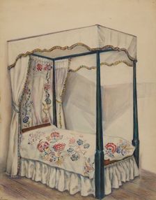 Bedstead, c. 1936. Creator: Irene Malawicz