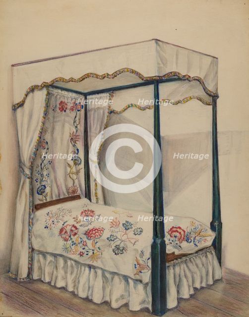 Bedstead, c. 1936. Creator: Irene Malawicz.