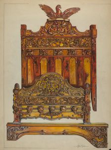 Bedstead, c. 1937. Creator: Florence Truelson