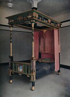 Bedstead decorated by Jessie Bayes c1913