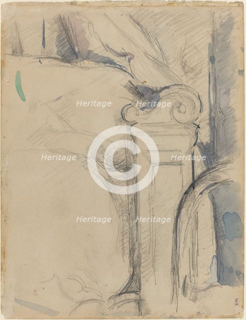 Bedpost [verso], c. 1895. Creator: Paul Cezanne.