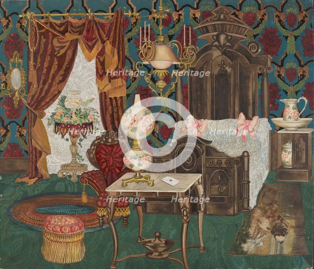Bedroom, 1882, 1935/1942. Creator: Perkins Harnly.