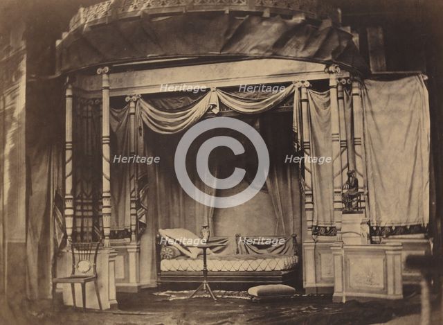 Bedroom display in the Paris Universal Exposition of 1855, 1855. Creator: Jacques Antoine Moulin.