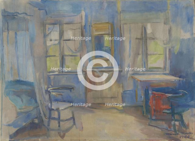 Bedroom, Einabu in Folldal, 1920. Creator: Harriet Backer.