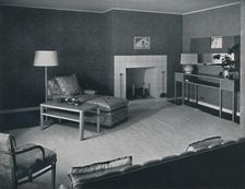 Bedroom in the house of Mr. Anatole Litvak in Saint Monica, California 1942