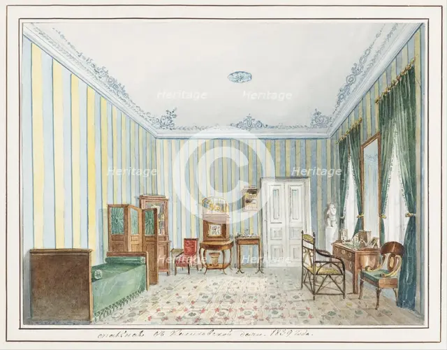 Bedroom in a Country Dacha. Artist: Anonymous  