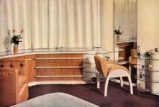 Bedroom in Hampstead, London, designed by J. Duncan Miller for Mrs. Schneerson 1937. Creator: Unknown