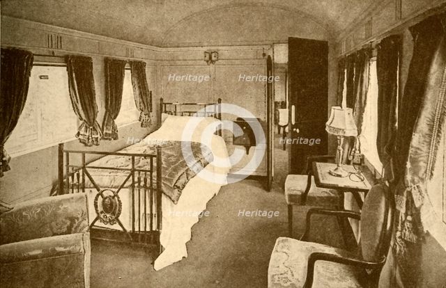 'Bedroom, King's Saloon, London and North Eastern Railway', 1930. Creator: Unknown.