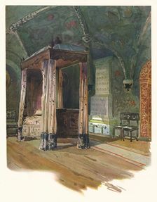 Bedroom of Czar Alexis Michaelovitch, in the Kremlin, Moscow c1900, (1905). Artist: Georges Kossiakoff