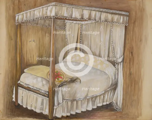 Bedroom of House, 1936. Creator: Anna Aloisi.