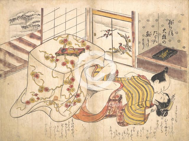Bedroom Scene, ca. 1739., ca. 1739. Creator: Okumura Masanobu.