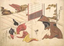Bedroom Scene, ca. 1739., ca. 1739. Creator: Okumura Masanobu