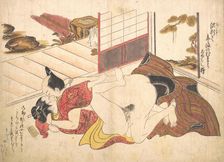 Bedroom Scene, ca. 1739., ca. 1739. Creator: Okumura Masanobu
