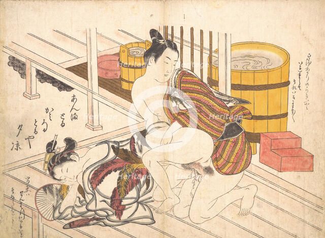 Bedroom Scene, ca. 1739., ca. 1739. Creator: Okumura Masanobu.