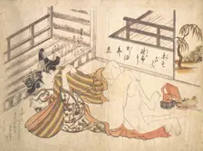 Bedroom Scene, ca. 1739., ca. 1739. Creator: Okumura Masanobu