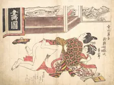 Bedroom Scene, ca. 1739., ca. 1739. Creator: Okumura Masanobu