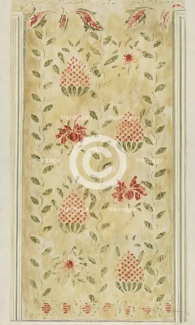 Bedroom Stencil, 1935/1942. Creator: Mildred E Bent.