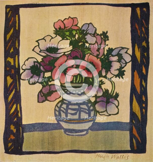 'Beech Leaves and Poppies', 1926. Artist: Hugh Wallis.