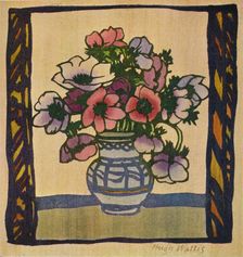 Beech Leaves and Poppies 1926. Artist: Hugh Wallis