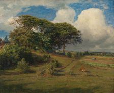 Beeches at the Dagsås Church, Halland, 1891. Creator: Niels Skovgaard