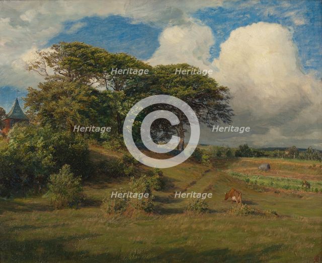 Beeches at the Dagsås Church, Halland, 1891. Creator: Niels Skovgaard.