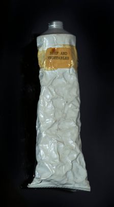 Beef and vegetables space food, Mercury Friendship 7 mission, 1962. Creator: Unknown