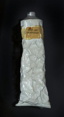 Beef and vegetables space food, Mercury Friendship 7 mission, 1962. Creator: Unknown