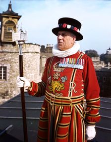 Beefeater at the Tower of London, c1955. Creator: Arthur Charles Kirby Ware