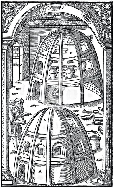 Beehive design furnace. Artist: Anonymous  